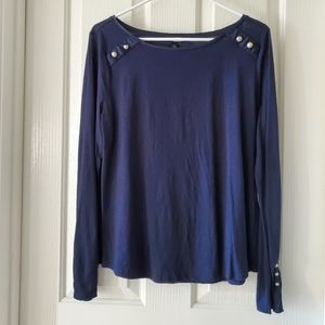 White House Black Market Blue Blouse